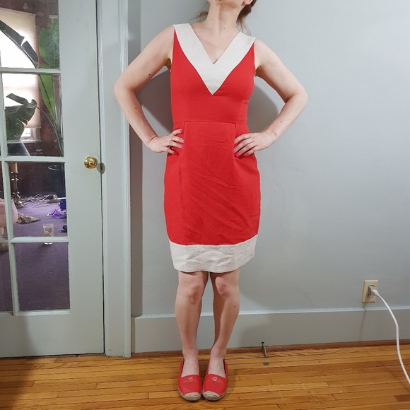 Red & white cocktail dress - Picture 3 of 5